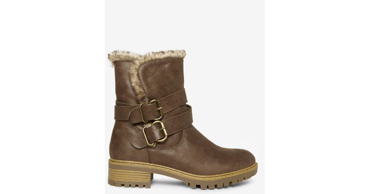 dorothy perkins arctic biker boots