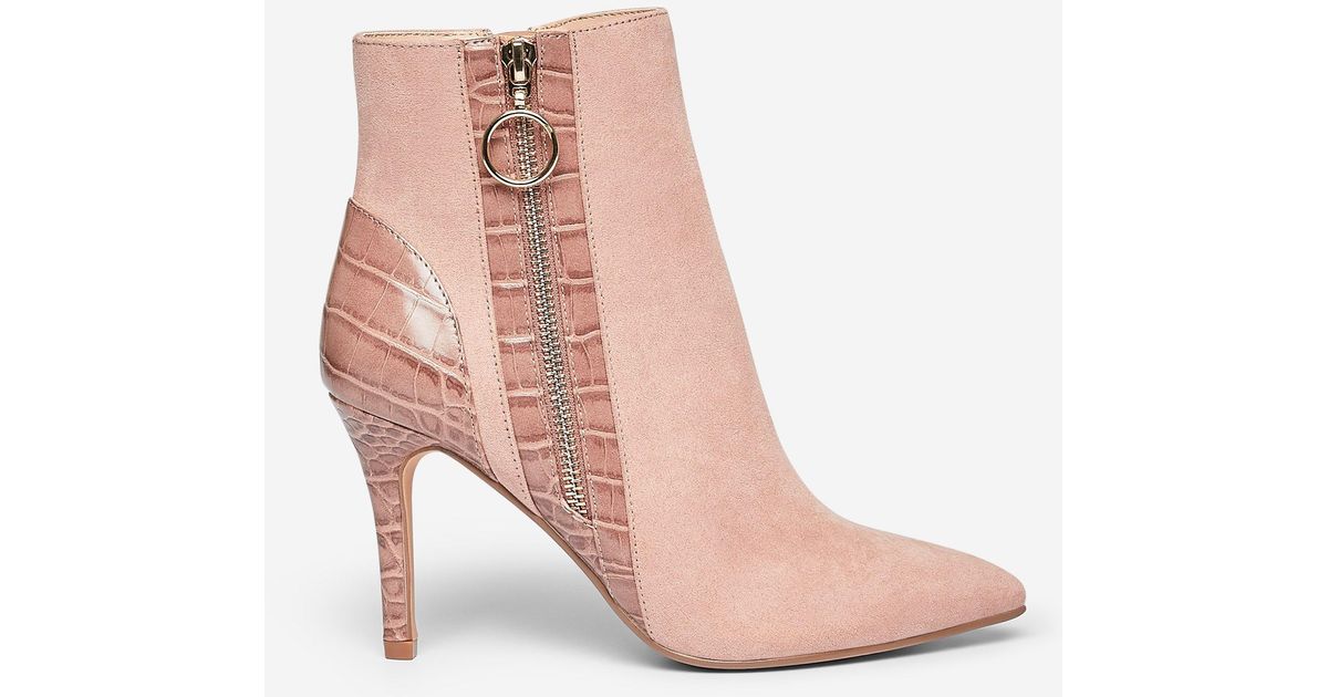 Heeled Boots, Blush in Pink 