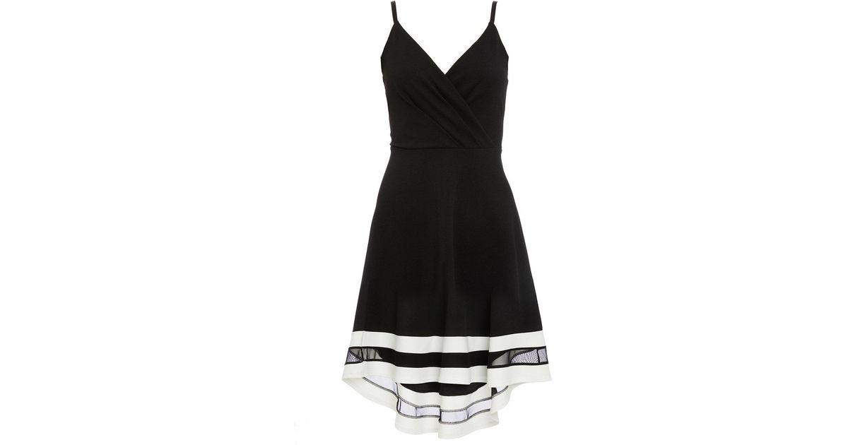 quiz black and cream dress