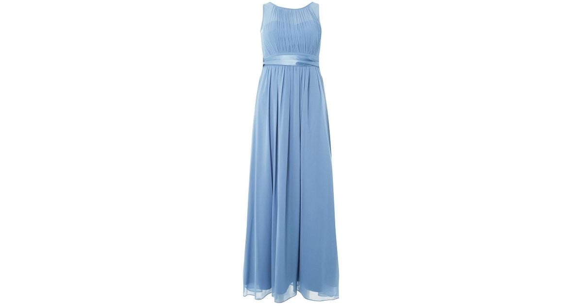 dusky blue maxi dress