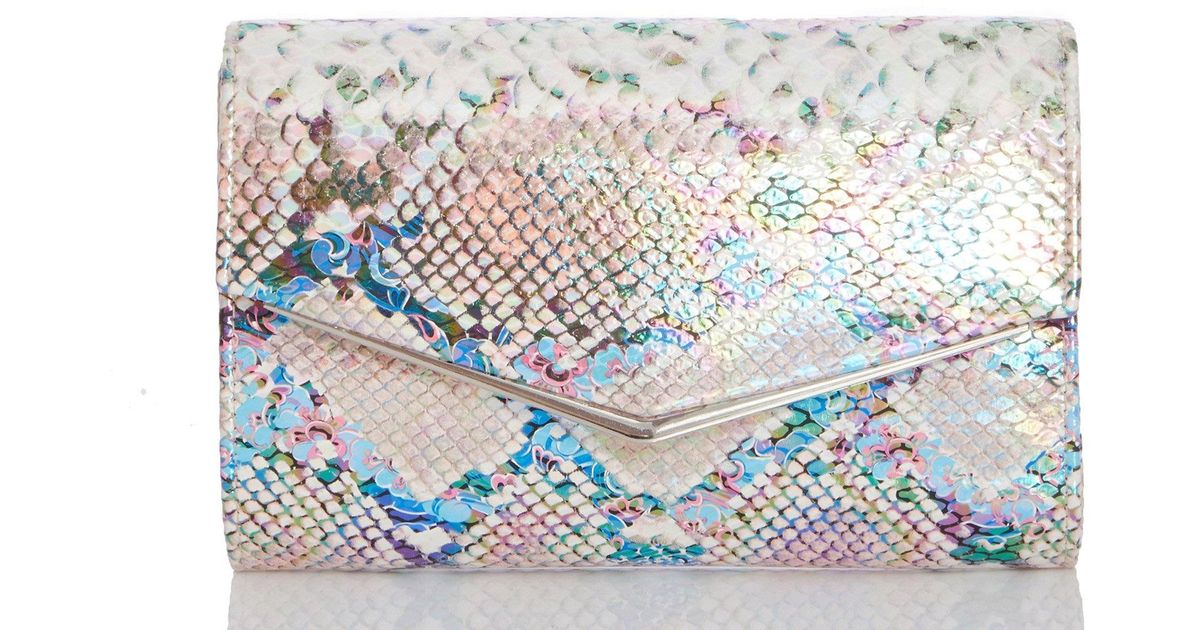 snake print clutch bag