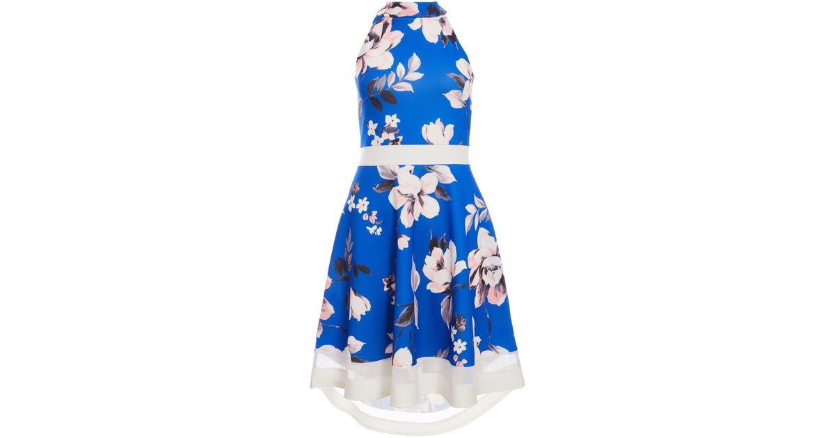 quiz blue and pink floral dress