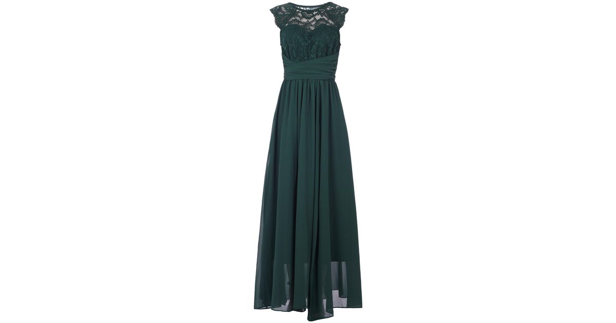 lace maxi dress green