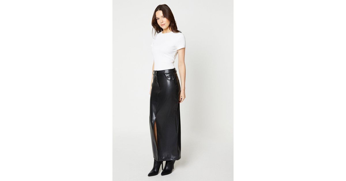 Leather midi hot sale skirt dorothy perkins