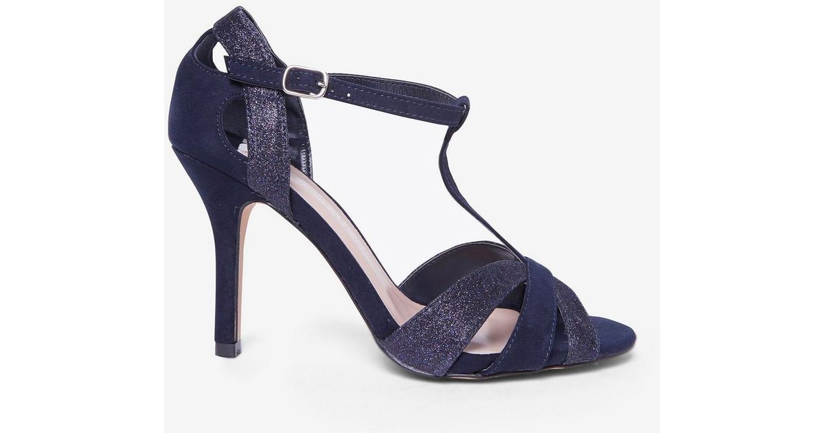 navy t bar sandals