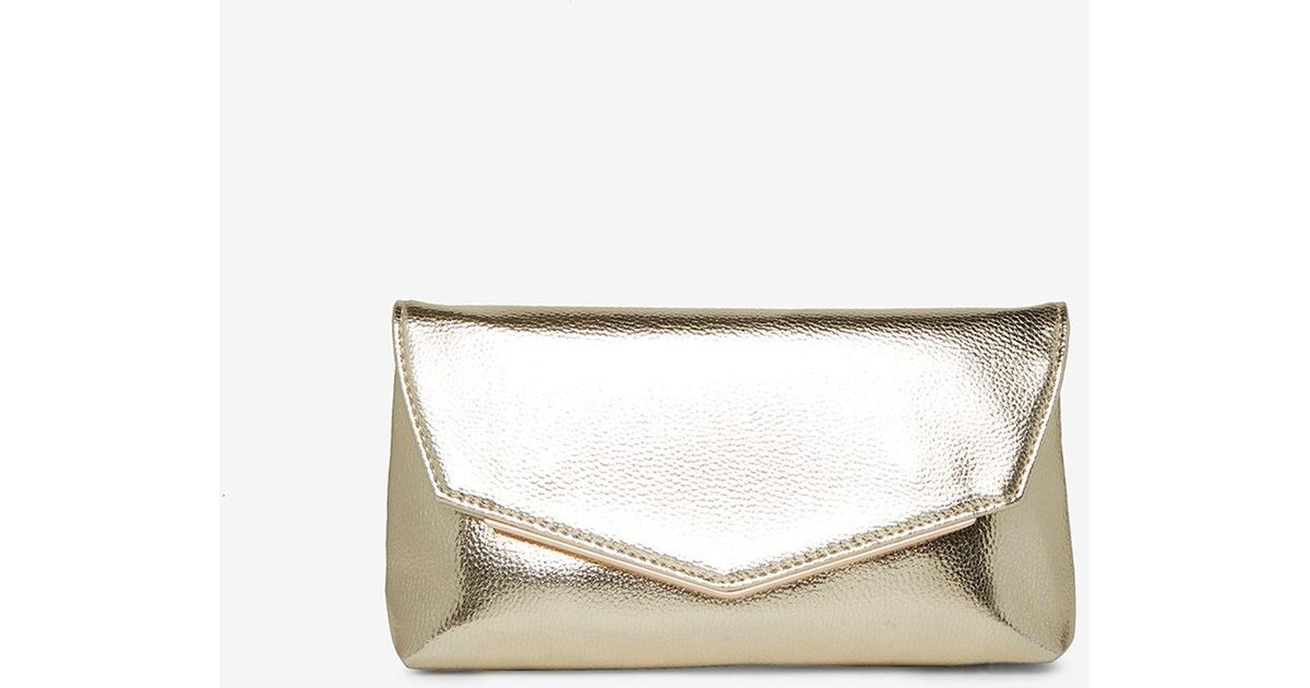 dorothy perkins gold clutch