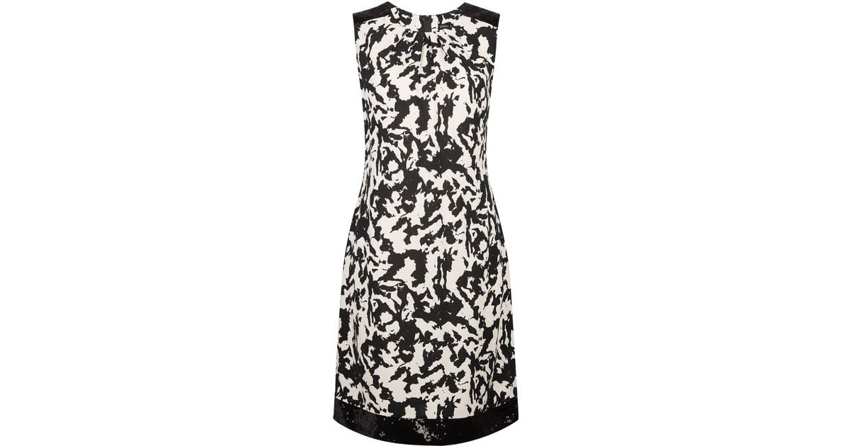 dorothy perkins black embellished shoulder shift dress