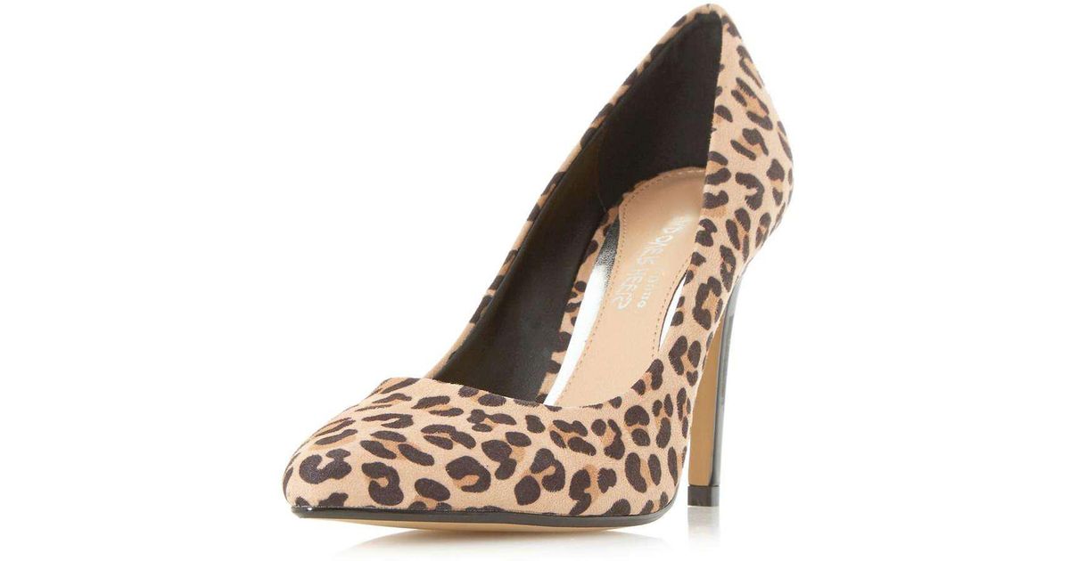 Dune Leopard 'alice' Heels Court Shoes 