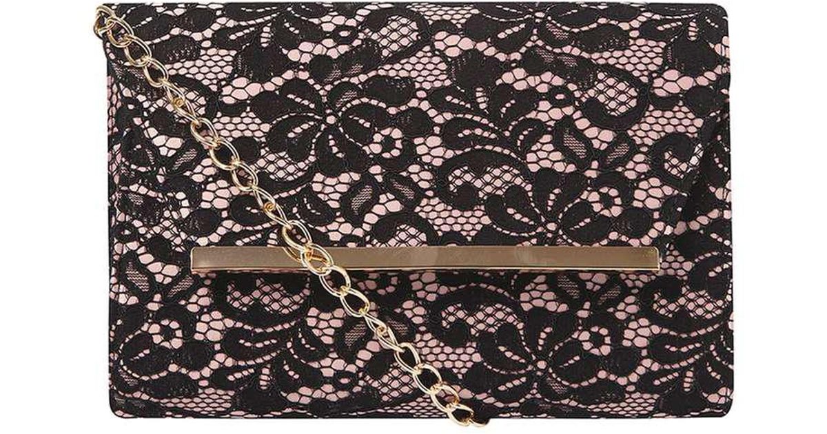 black lace clutch bag