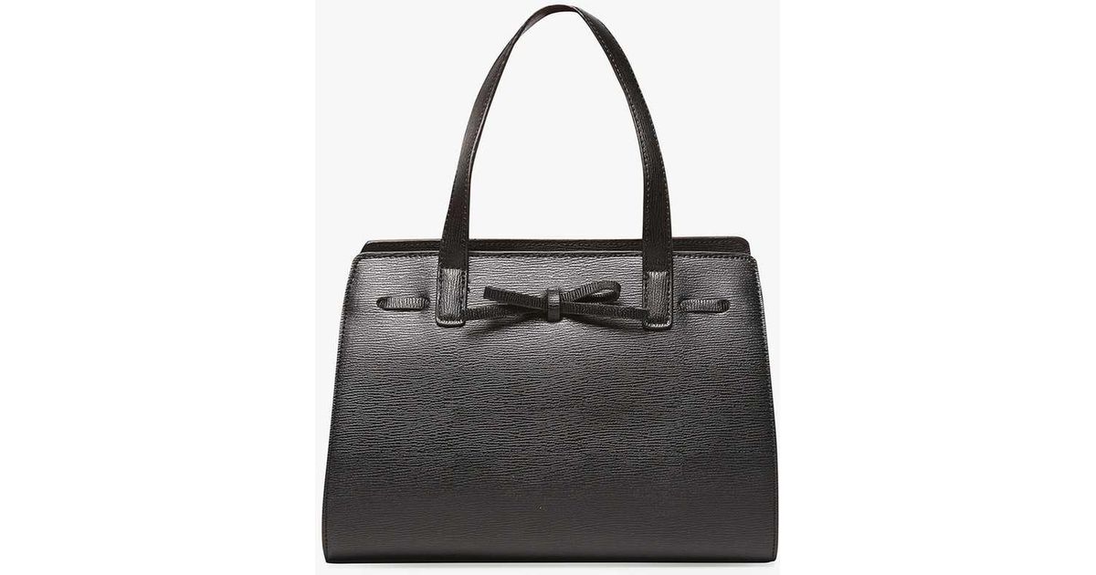Lyst Dorothy Perkins Black Mini Bow Tote Bag In