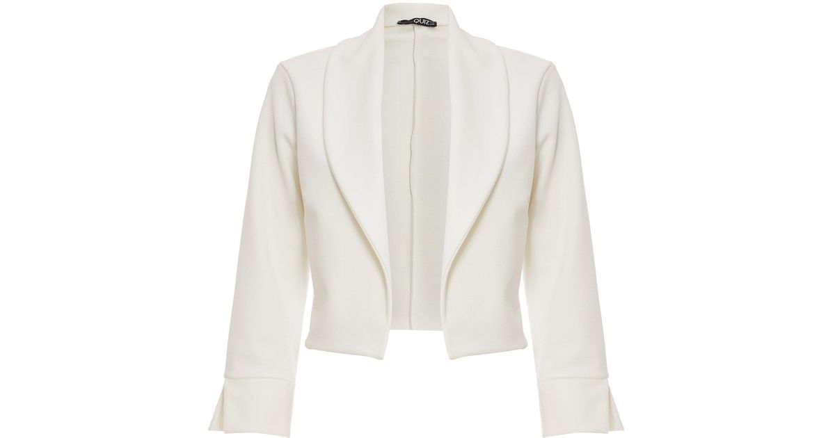 quiz cream jacket