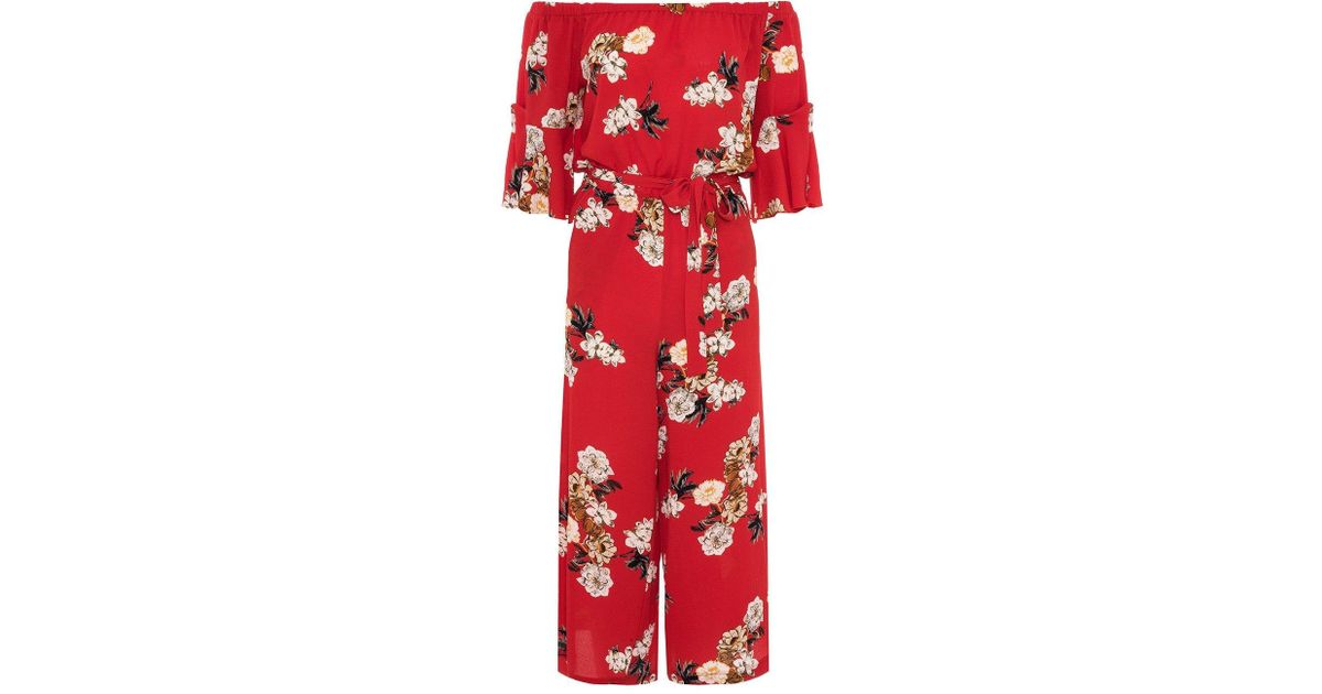 dorothy perkins red jumpsuit