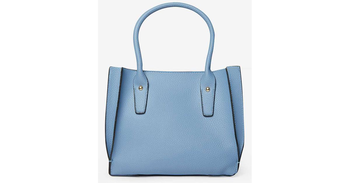 pale blue tote bag