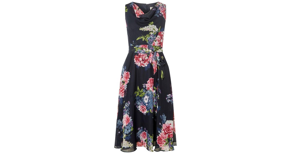 billie and blossom navy floral dress