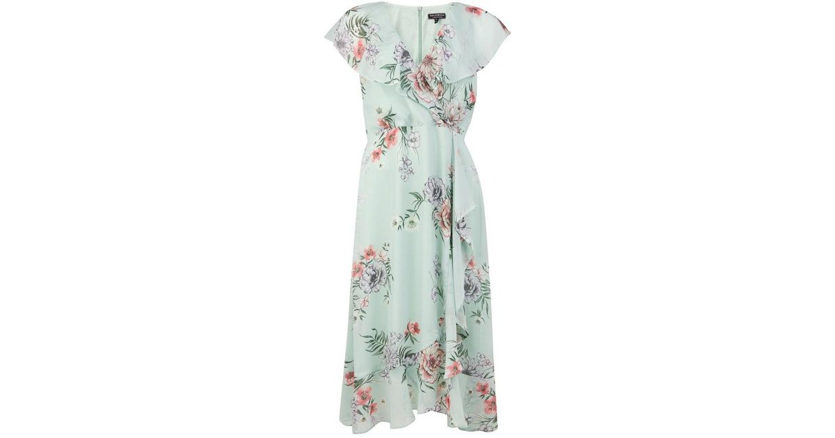 billie and blossom green floral dress