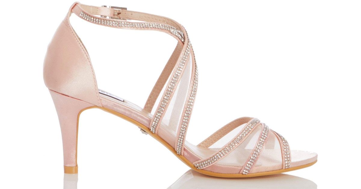 quiz pink diamante sandals