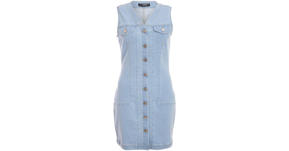 quiz denim pinafore