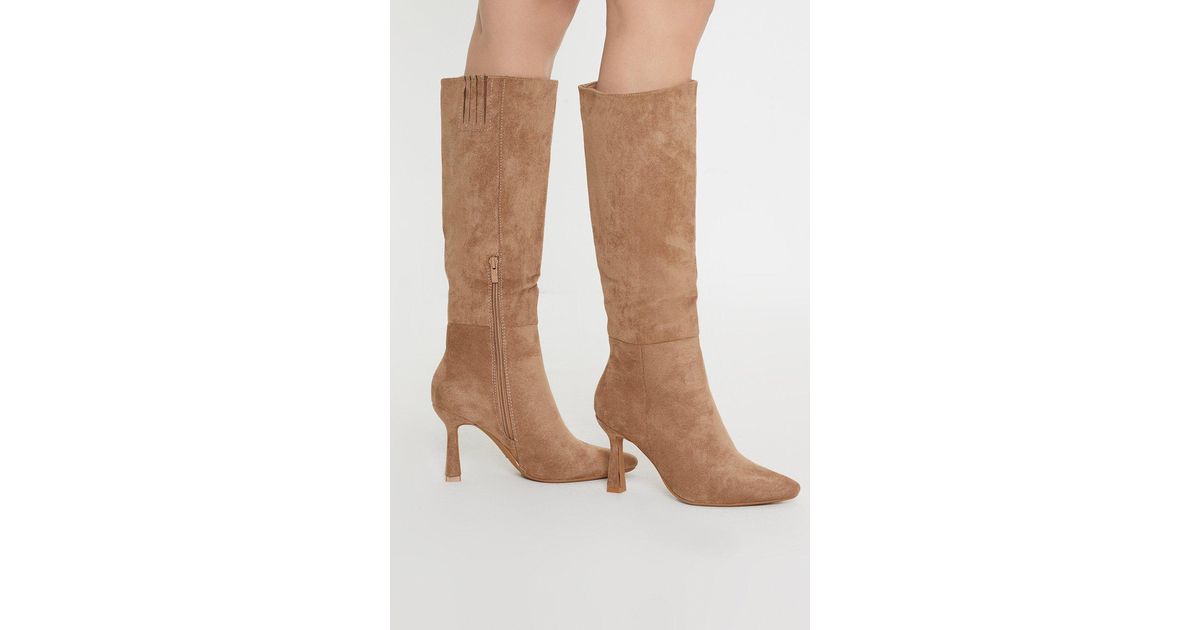 Faith suede top knee high boots