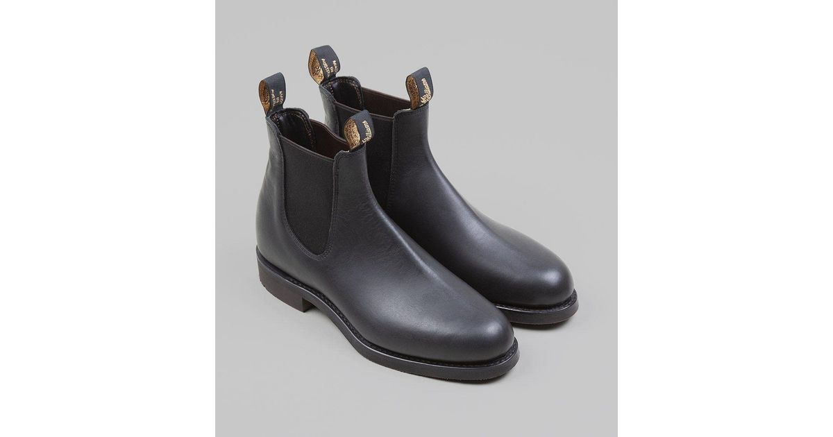 Drake's R.m. Williams Black Greasy Kip Leather Gardener Boots for Men