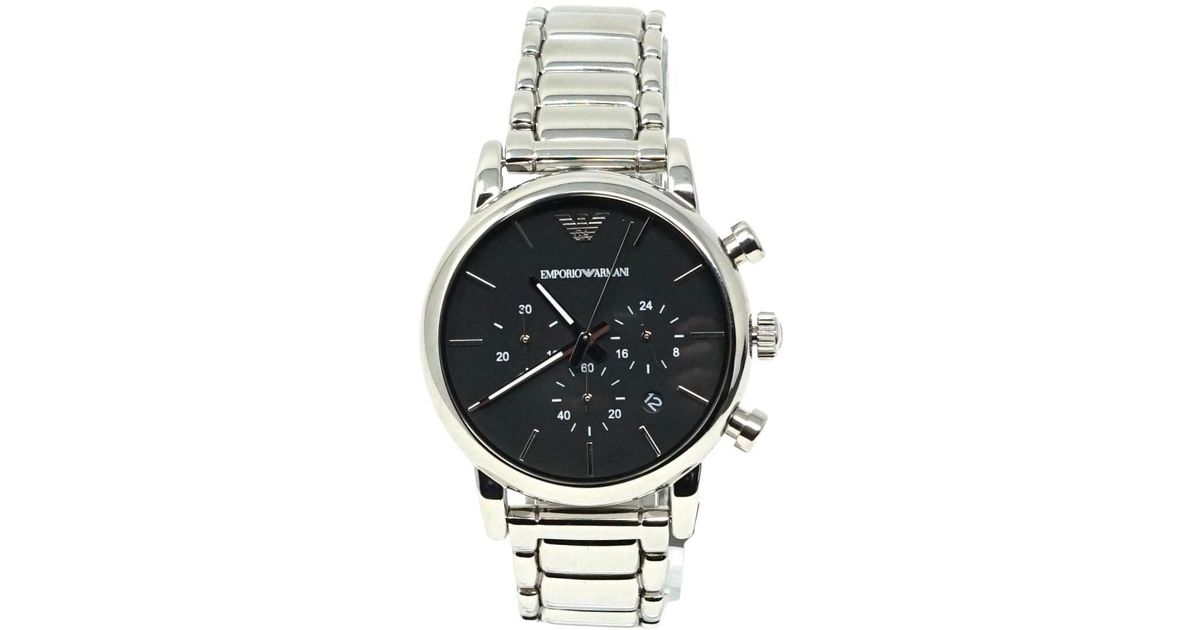Emporio Armani Ar1853 Chronograph Watch Stainless Steel in Metallic for ...