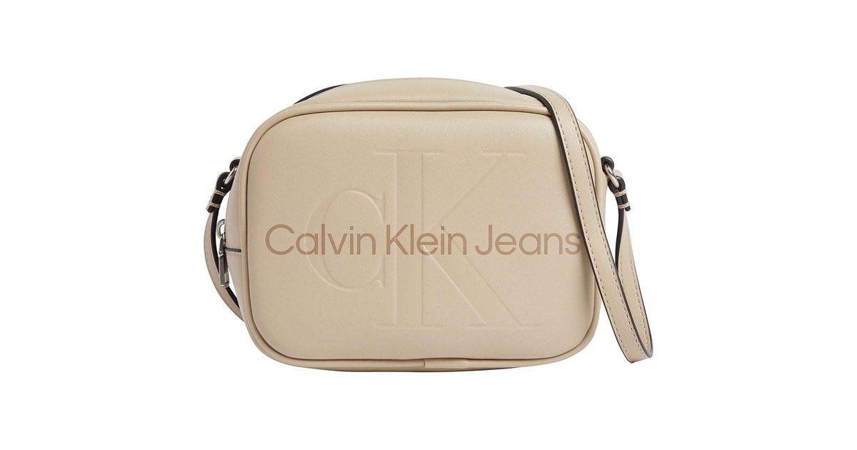Calvin Klein Sculpted Camera Bag18 Mono Crossbody in Natural for Men Lyst