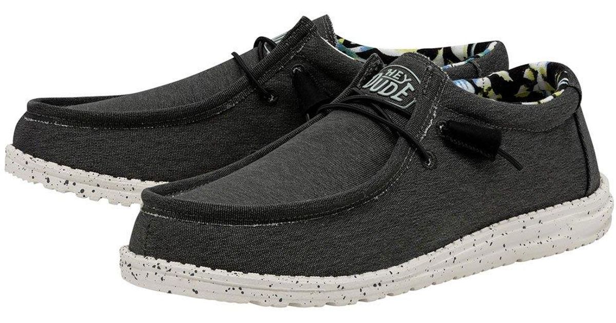 Hey Dude Wally Stretch Canvas Shoes Eu 41 Man in Black for Men Lyst