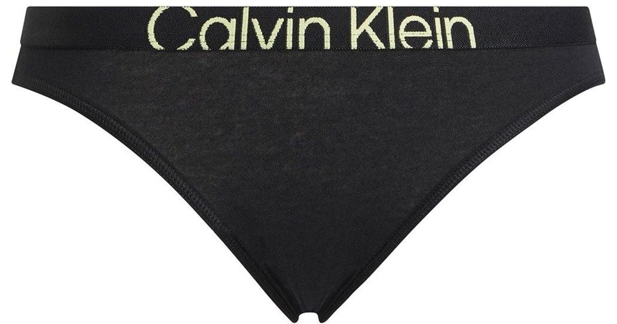 Calvin Klein Cavin Kein 000qf7403e Pantie Back Woan in Black Lyst
