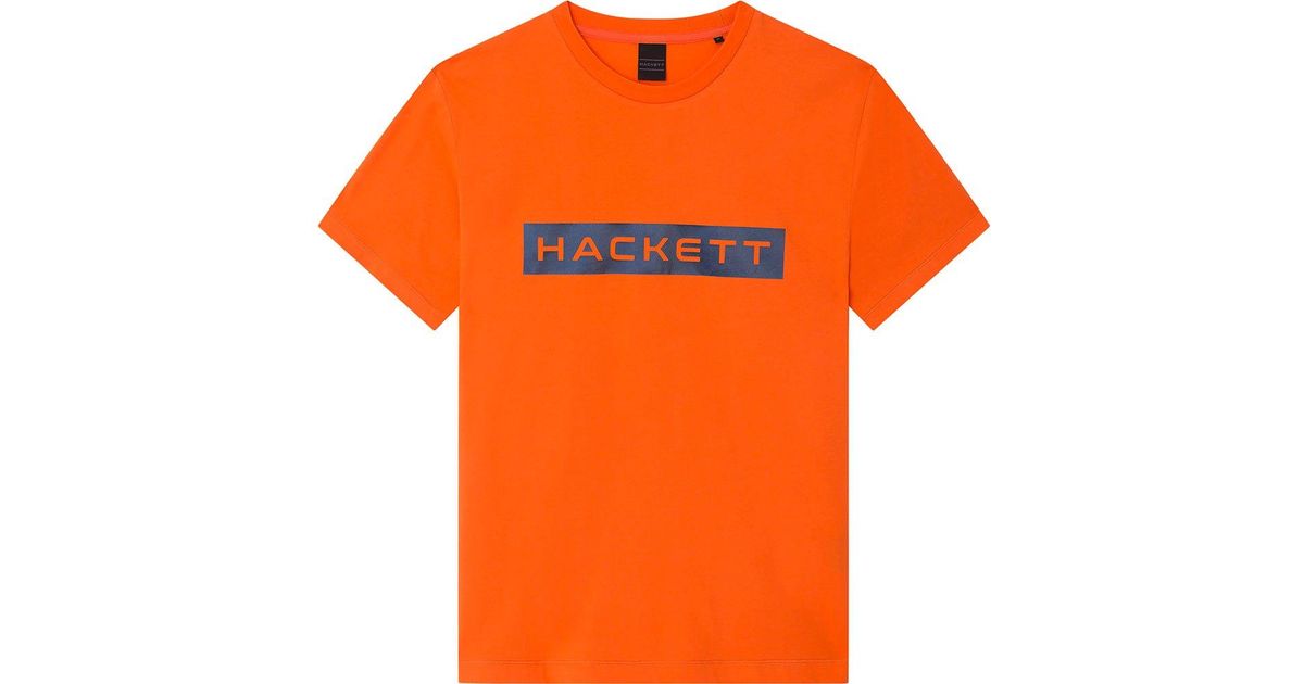 Hackett Hm500716 Short Sleeve Tshirt in Orange for Men Lyst