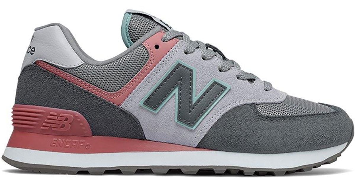 New Balance Leather 574 V2 in GreyPink (Pink) Lyst