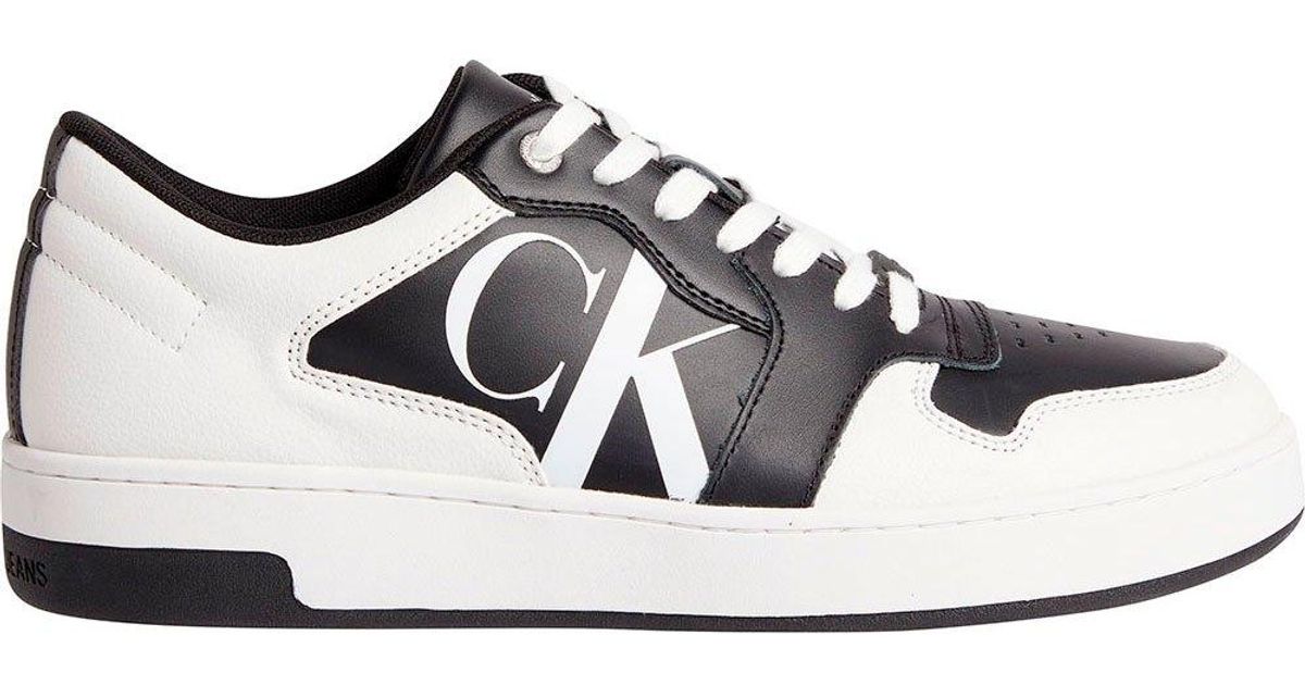 Calvin Klein Cupsole Laceup Basketball Trainers in Black for Men | Lyst