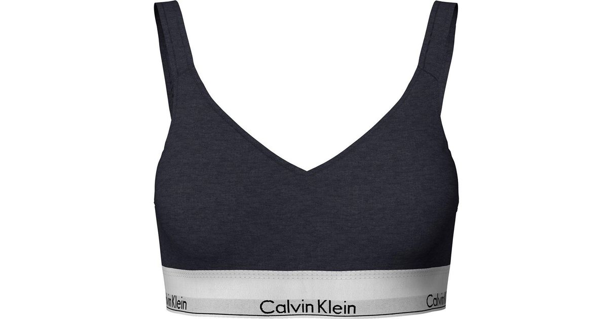 Calvin Klein Lift Bralette Scoop Bra in Blue Lyst