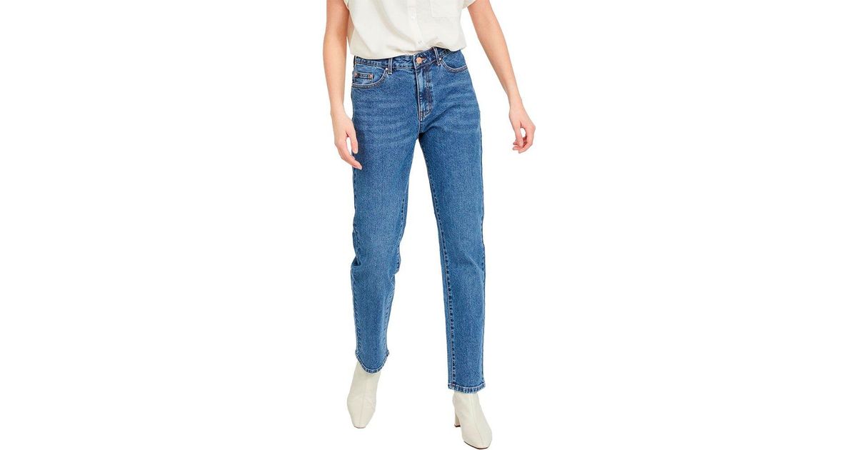Vila Denim Stray Dl Regular Waist Straight Jeans in Blue | Lyst
