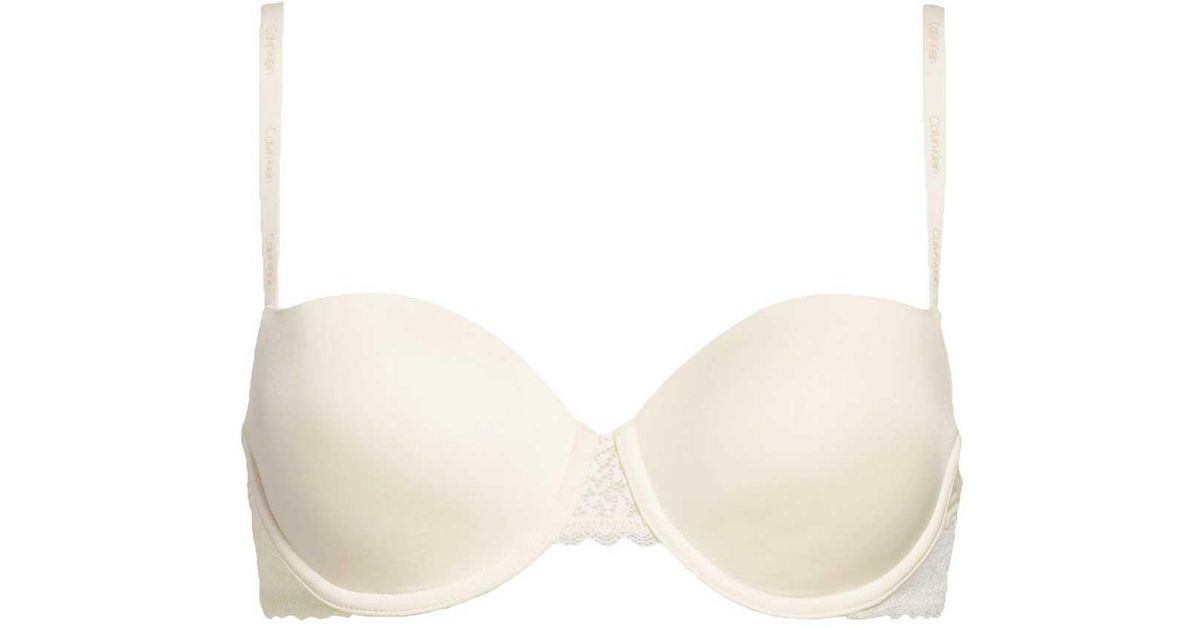 Calvin Klein Balconette Flirty Bra in Soft Beige (Natural) | Lyst