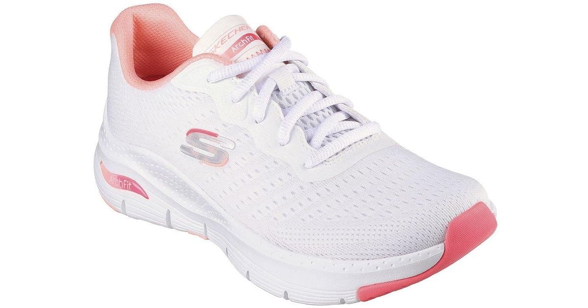 Skechers Arch Fit Trainers in White | Lyst