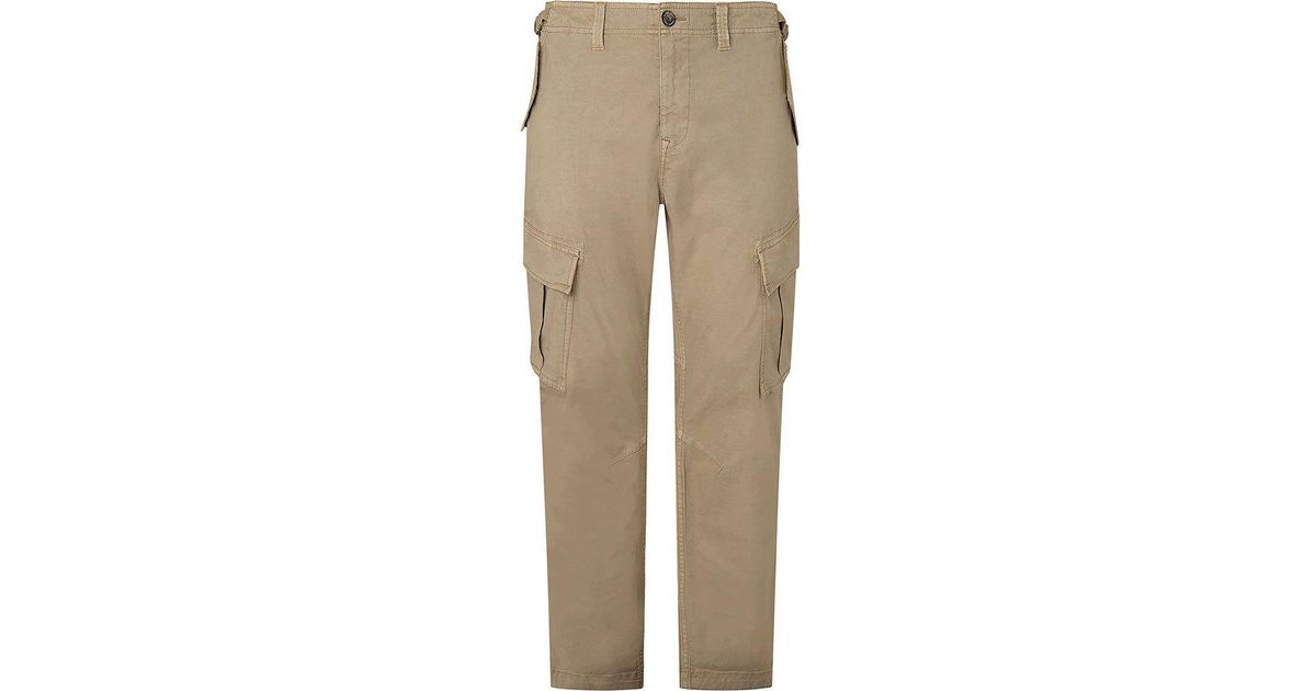Pepe Jeans Explorer Cargo Pants in Natural for Men | Lyst