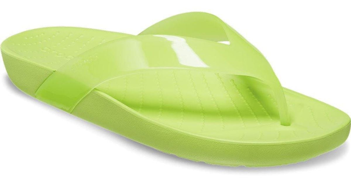 Crocs™ Splash Glossy Flip Flops Eu 38-39 Woman in Green | Lyst