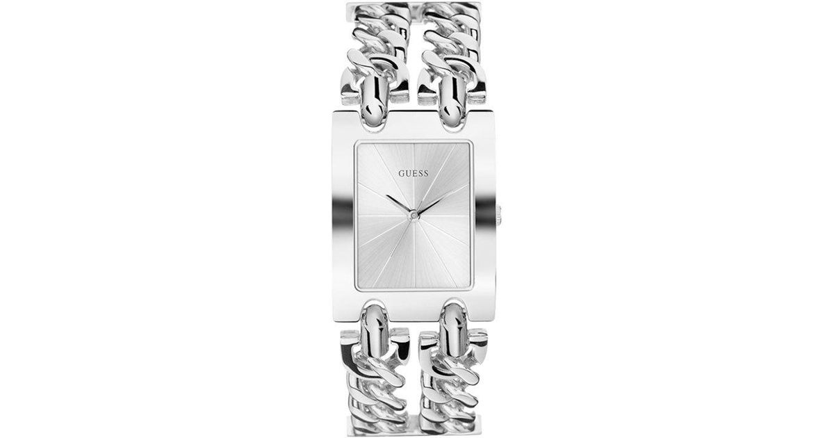 Guess Ladies Heavy Metal W1117l1 Watch in Silver (Metallic) | Lyst