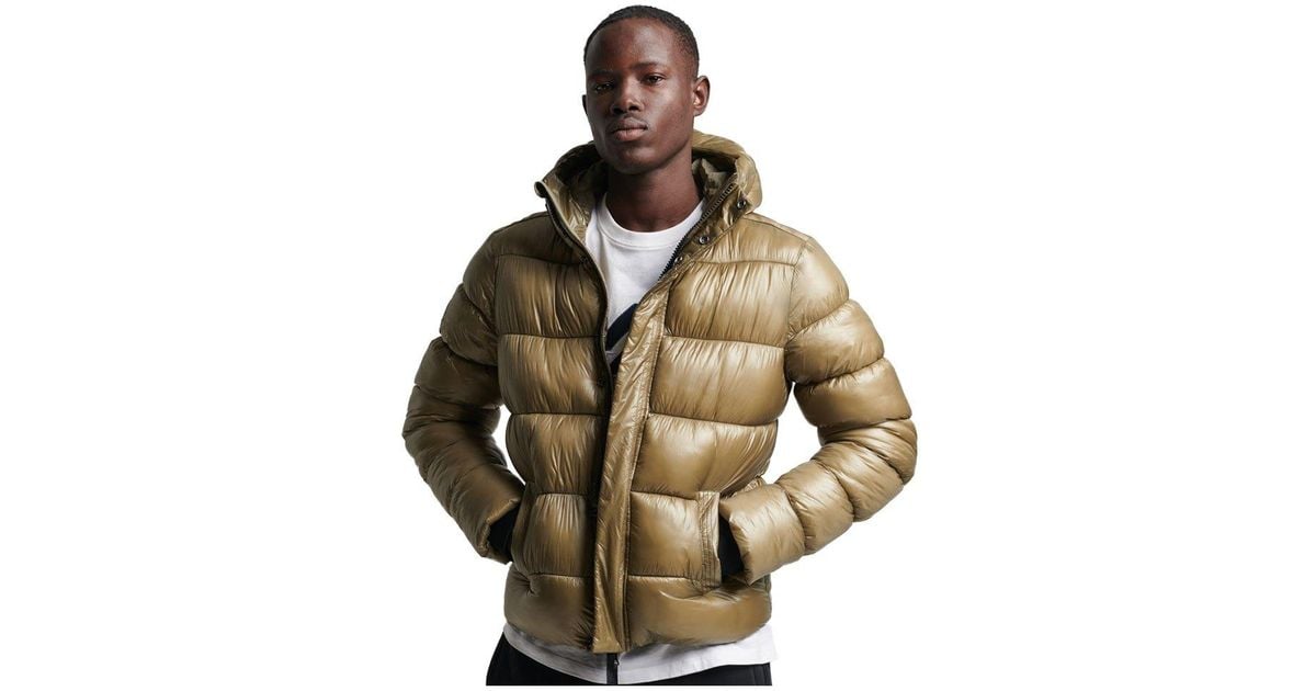 Superdry Code Xpd Sports Luxe Puffer Jacket in Green for Men | Lyst