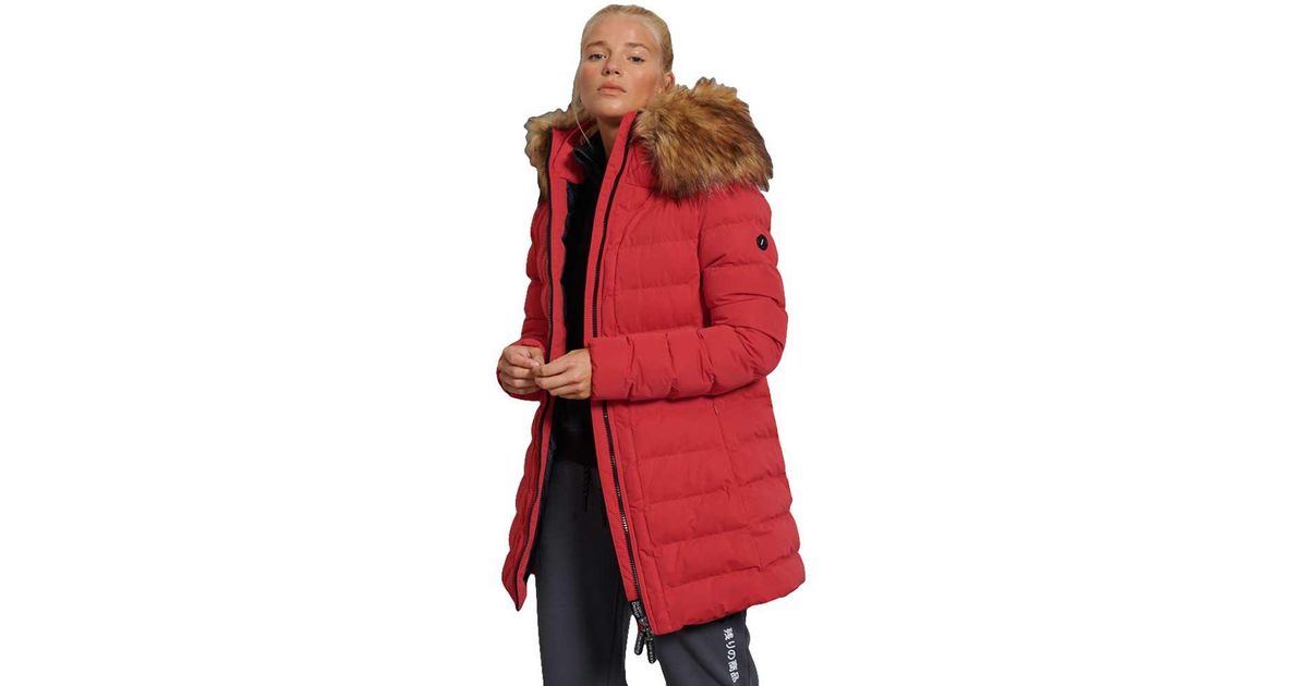 arctic tall puffer coat superdry