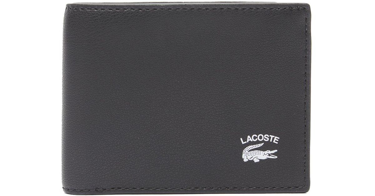 Lacoste Leather Nh4014pn Wallet in Black for Men Lyst