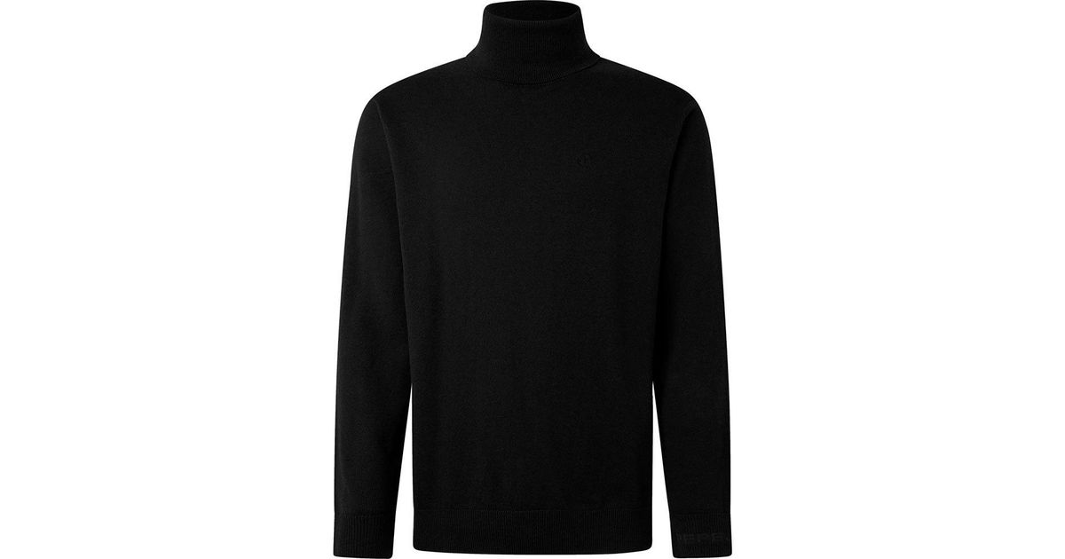 Pepe Jeans Andre Turtle Neck Sweater in Black for Men | Lyst