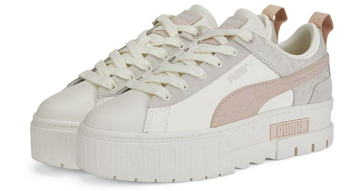 PUMA Mayze Rare Muted Animal Trainers in White | Lyst