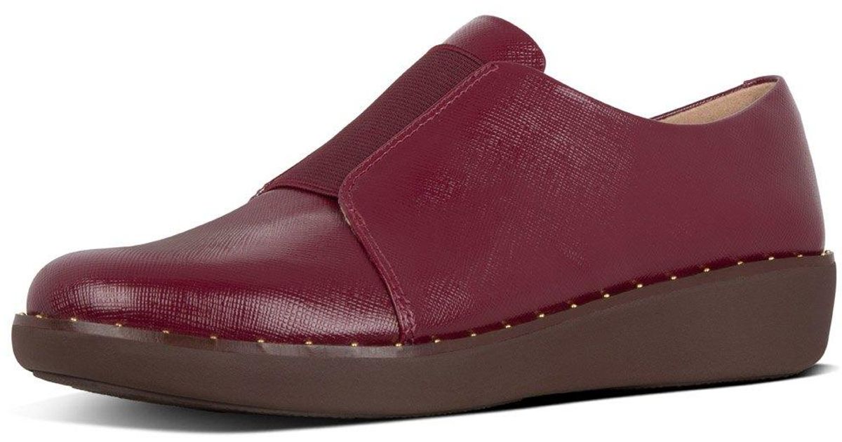 Fitflop Laceless Derby Shoes in Red | Lyst