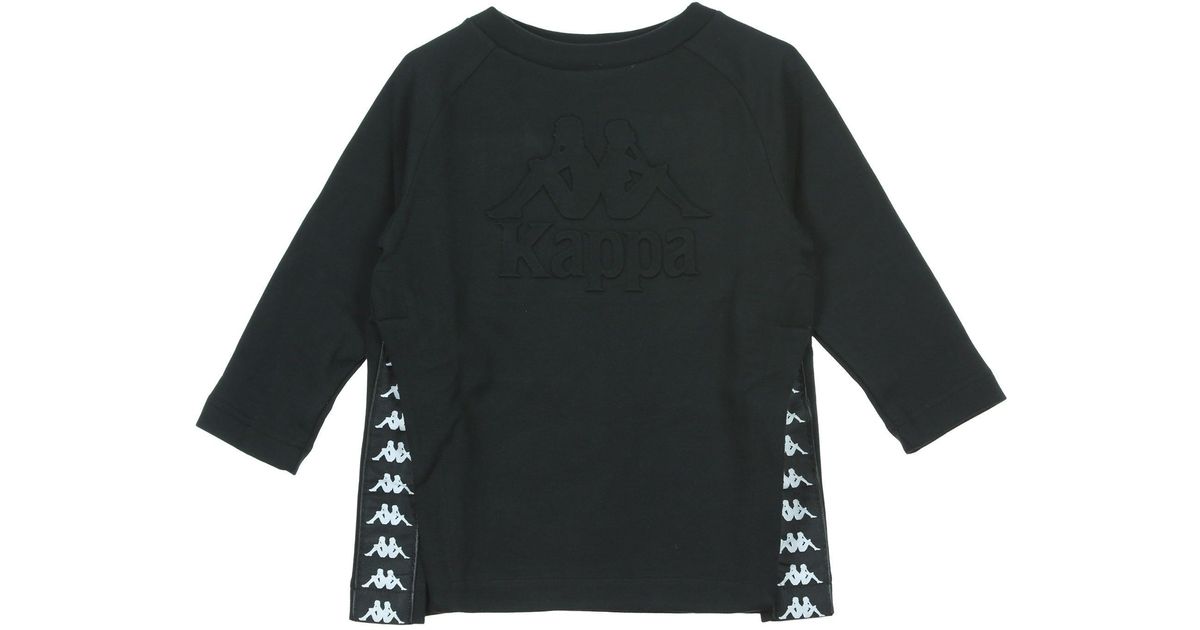 Kappa Authentic Allap Crewneck Sweatshirt in Black | Lyst