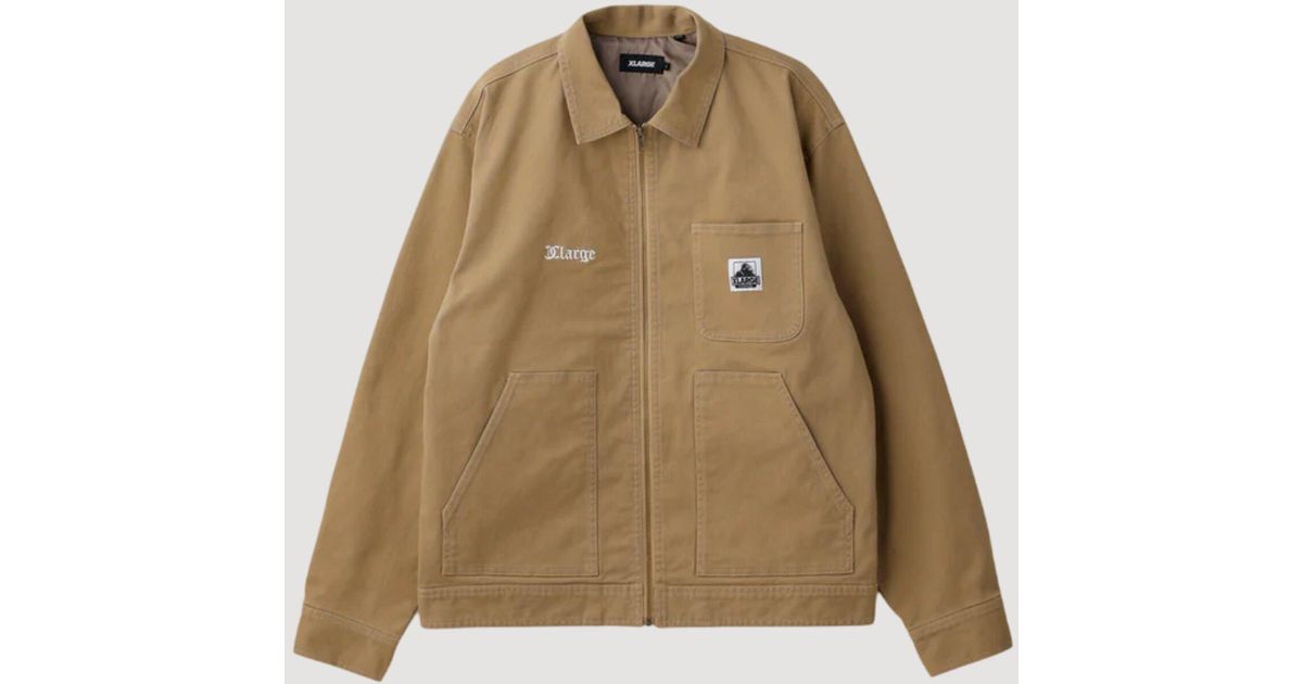 X-Large Embroidered Work Jacket in Natural for Men | Lyst
