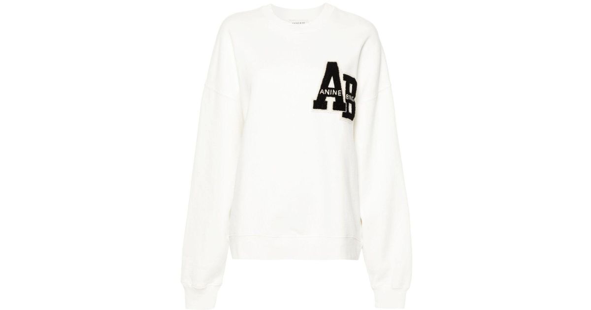 Anine Bing Sweatshirt in White | Lyst