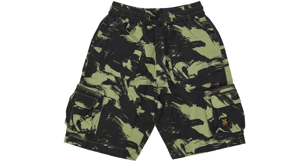 Shorts Cortos Tipo Cargo Para Hombre Militar Camuflaje 5TATE OF MIND de hombre de color Verde Lyst