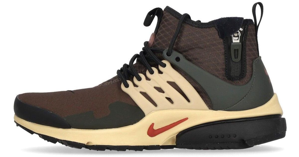 Nike High Shoe Air Presto Mid Utility Baroque Canyon Rust Sesame Sequoia in Black for Men Lyst