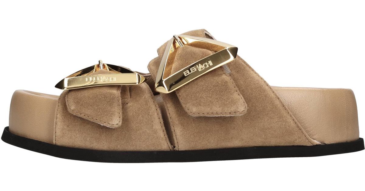サンダル・ミュール ELENA IACHI Women Sandals E4151CAMEL BROWN Elena Iachi Sandalen at Mayke.com