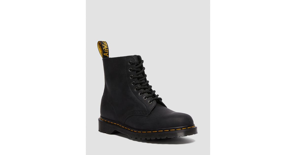 1460 pascal waxed full grain leather lace up boots